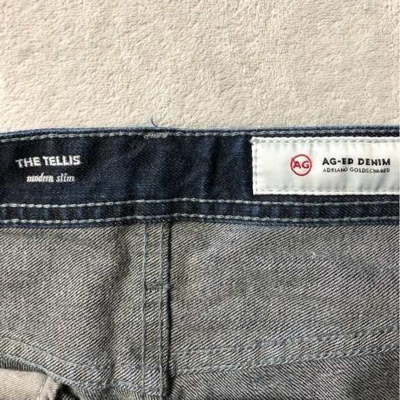 AG Adriano Goldschmied The Tellis Modern Slim Dark Wash Denim Jeans - Picture 7 of 14